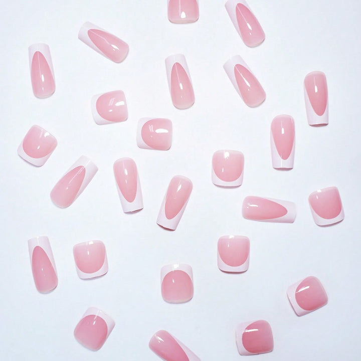 Premium French Tip Press-On Nail Set Bowlift