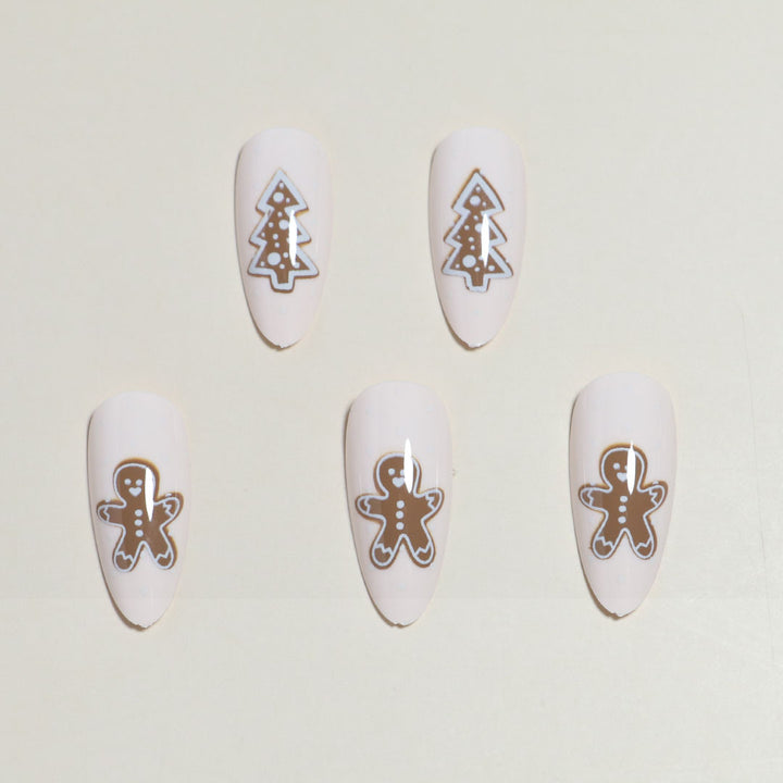 Artistic Press-On Nail Set with Fun Decorative Patterns Bowlift