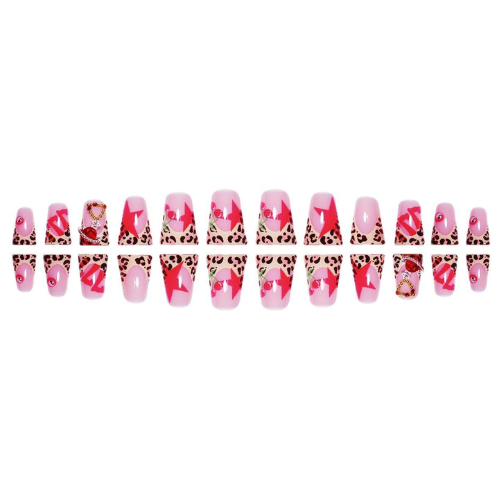 Artistic Leopard Print Press-On Nail Extensions Bowlift