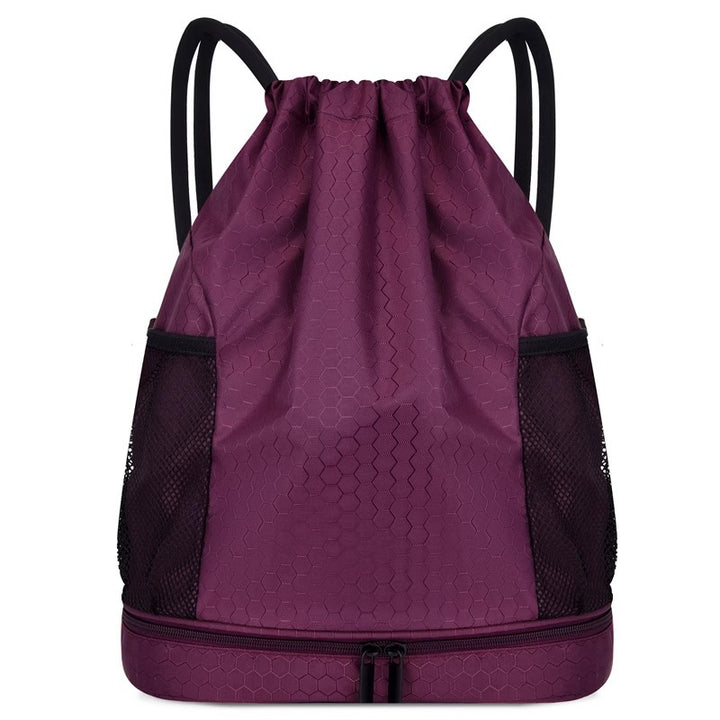 Lightweight Hexagonal Pattern Drawstring Backpack Bowlift