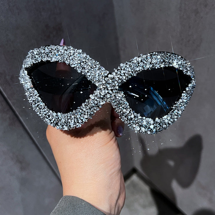 Ladies extravagant sunglasses with sparkling crystal embellishments Bowlift
