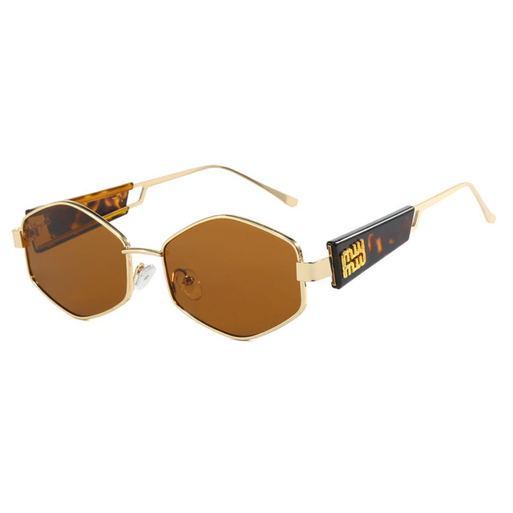 Women's geometric sunglasses with fashionable design and UV protection Bowlift