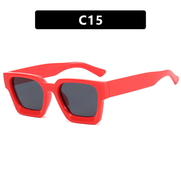 Ladies fashionable square sunglasses with sturdy frame and yellow lenses Bowlift