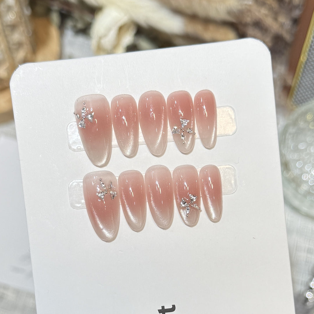 Ombre Glitter Press-On Nail Art Set Bowlift