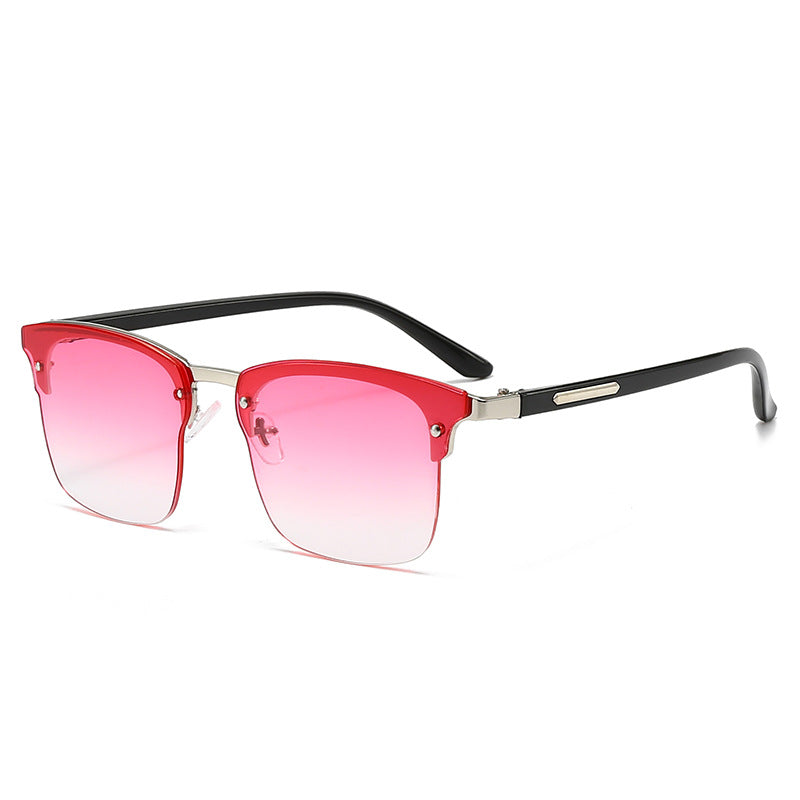 Ladies elegant square sunglasses with metallic accents Bowlift