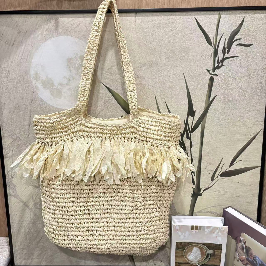Large tote bag with fringed details Bowlift