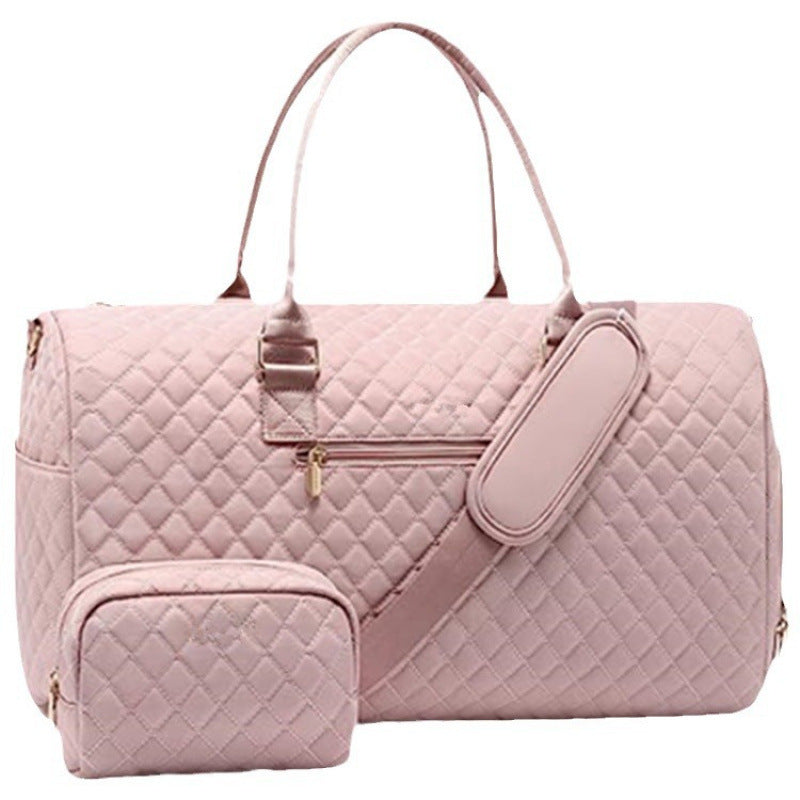 Quilted Weekender Duffle Bag Bowlift