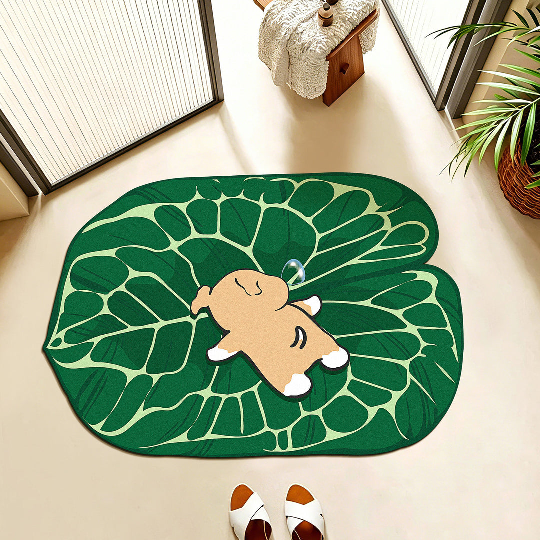 Cartoon Bear-Themed Bath Mat