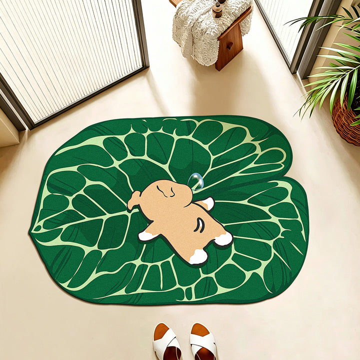 Cartoon Bear-Themed Bath Mat