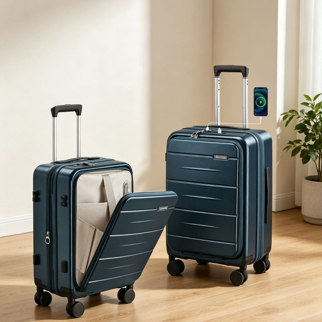 Unisex Smart Hard Shell Cab Carry-On Luggage Bowlift