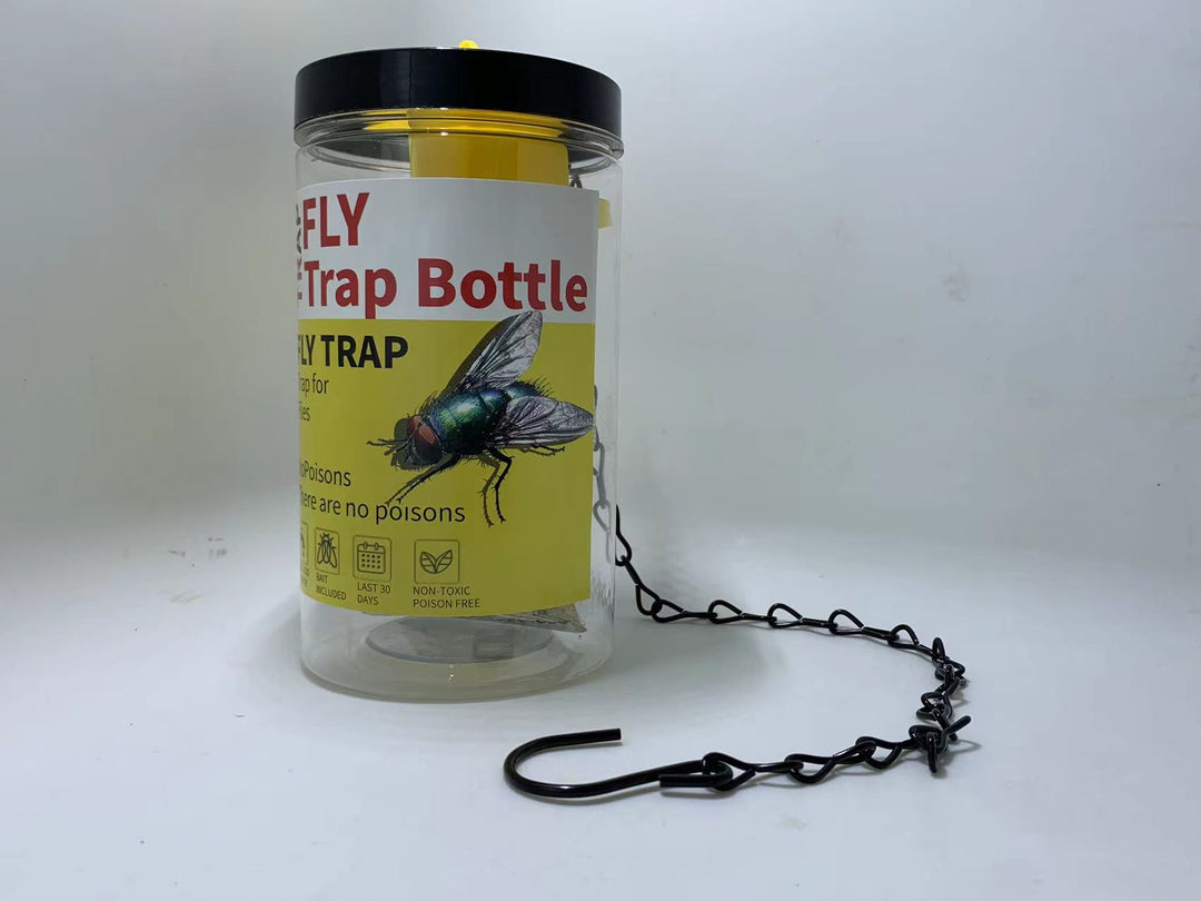 Reusable Hanging fly trap bottle with non-toxic bait dispenser Bowlift