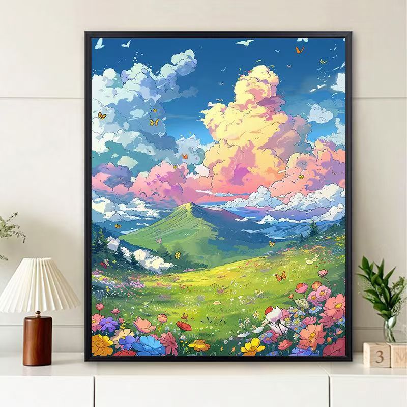 Dreamy Landscape Illustration Canvas Art Bowlift