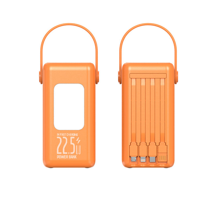 Portable power bank with ergonomic grip and digital charging display Bowlift