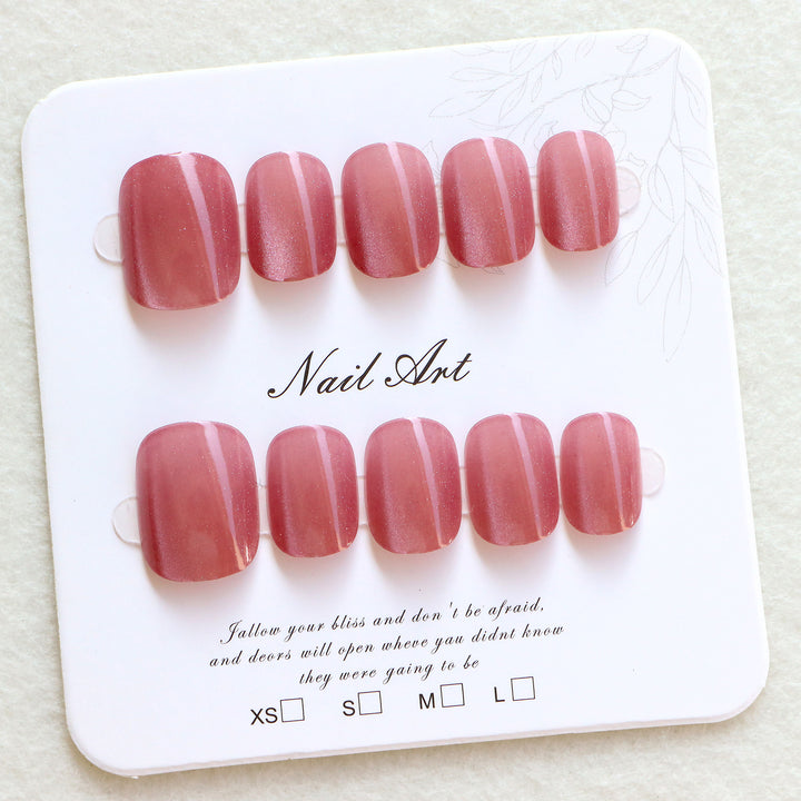Glossy Press-On Nail Set Bowlift