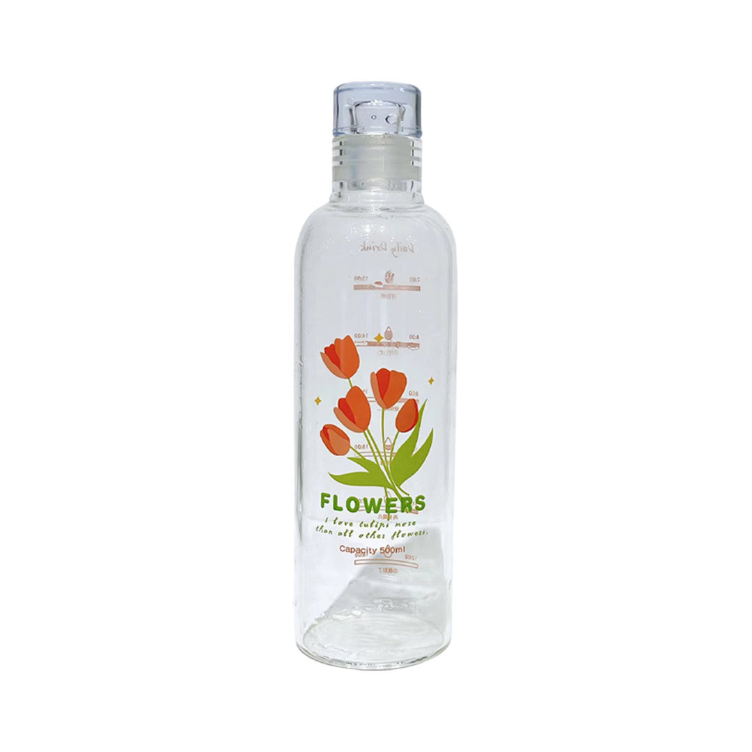 Women's water bottle with practical time marker Bowlift