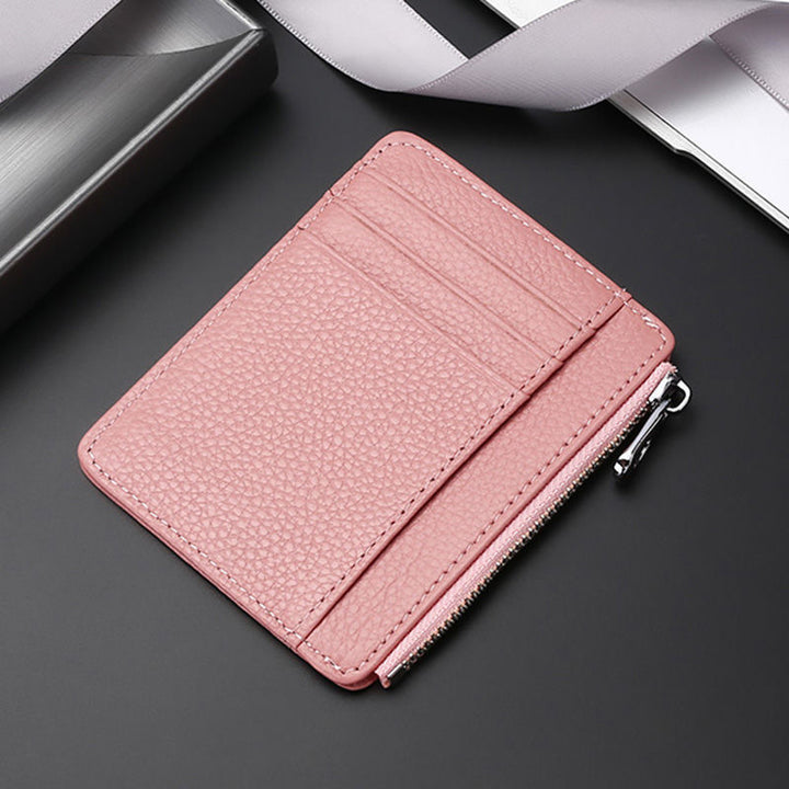 Premium Textured Leather Card Holder Bowlift