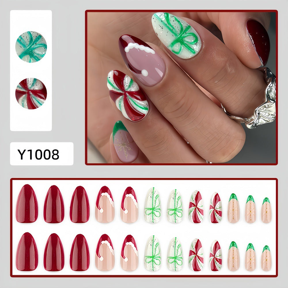 Artificial Christmas Art Nails Bowlift