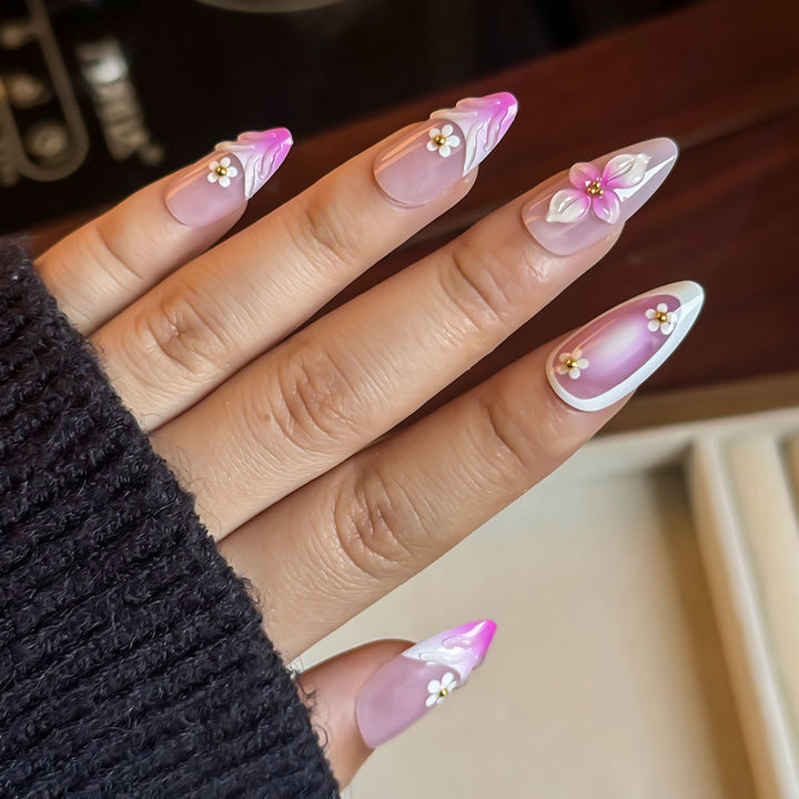 Floral Design Press-On Nail Kit Bowlift