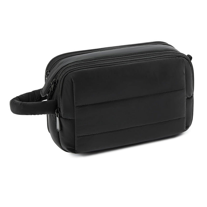 Cosmetic Organizer Bag with Multiple Compartments and Removable Interior Compartment Bowlift