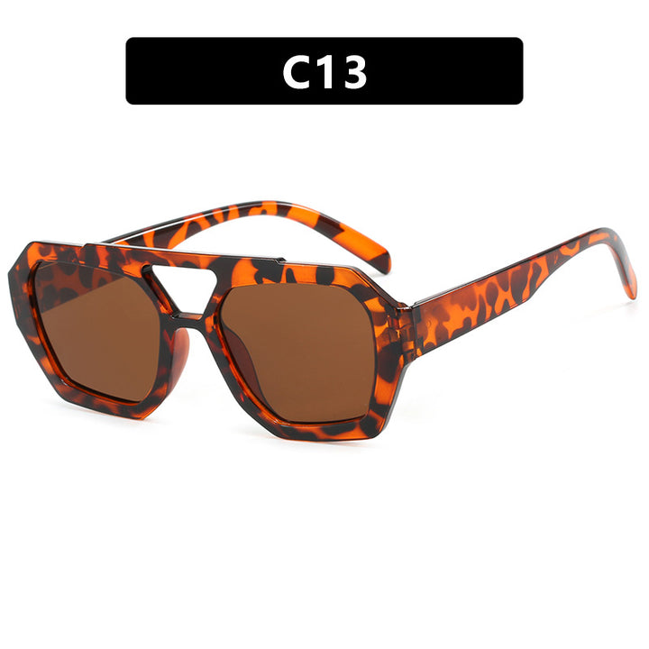 Women's geometric sunglasses made of durable plastic with polarized lenses Bowlift