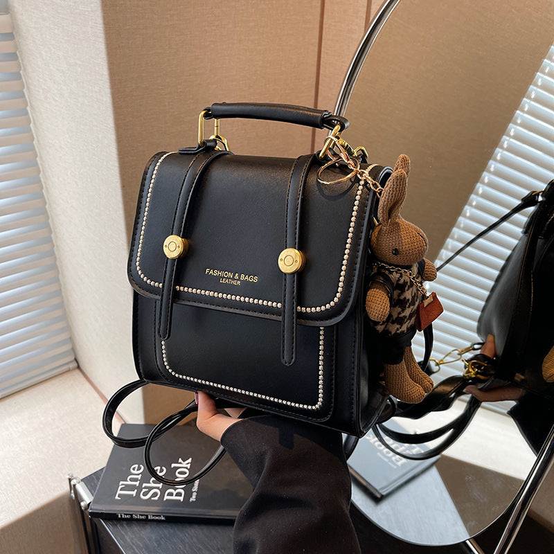 Vintage-Inspired Structured Satchel Bag Bowlift