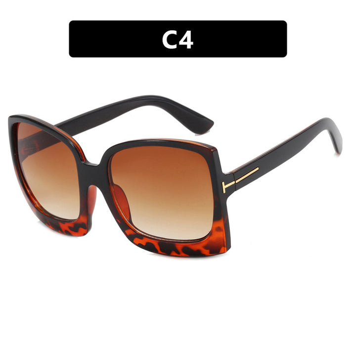 Women's oversized sunglasses in modern square design with mirrored lenses Bowlift
