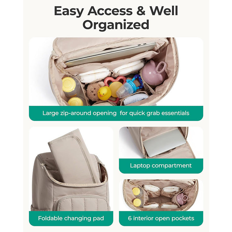 Insulated Multi-Pocket Backpack Bowlift