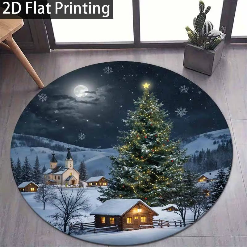 3D Christmas Theme Carpet