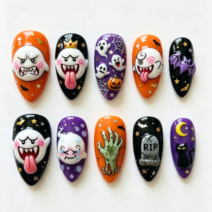 Creative Halloween Art Nail Set Bowlift