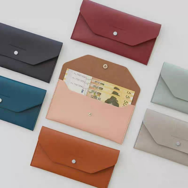 Leather Envelope Sunglasses Case with Snap Closure Bowlift