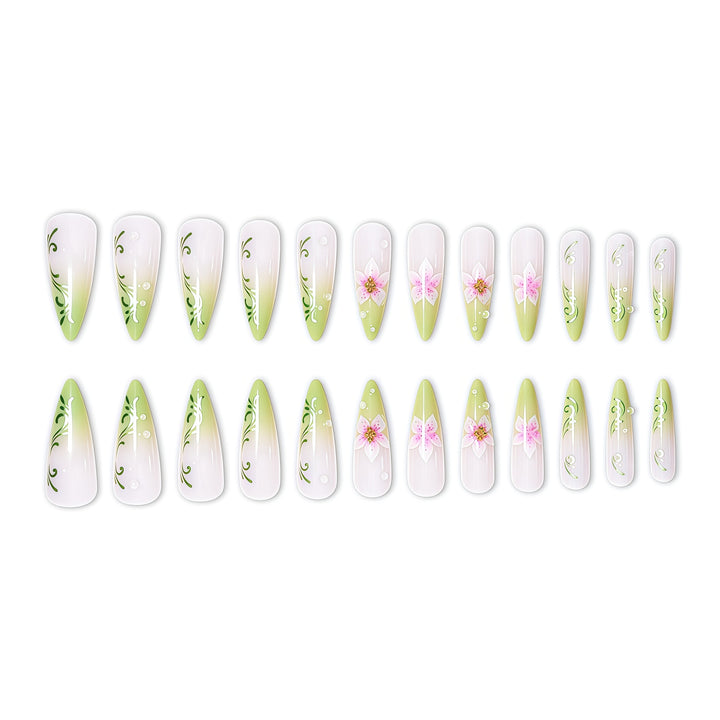 Elegant Stiletto Nail Art Extensions Bowlift