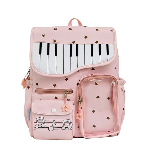 Backpack with Musical Piano Design and Multifunctional Compartments Bowlift