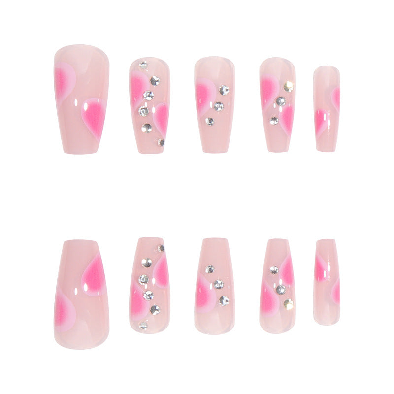 Elegant Stiletto Press-On Nails with Gem Accents Bowlift