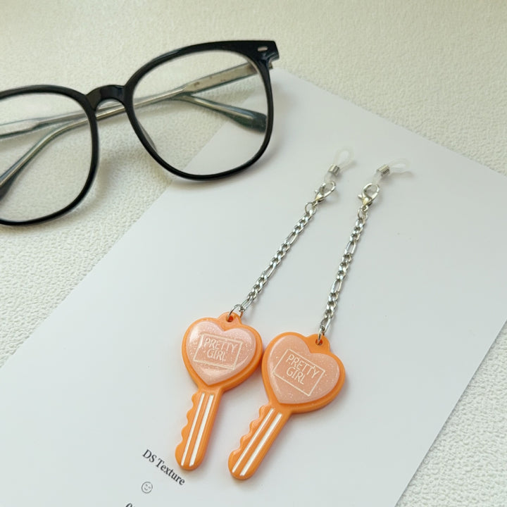 Heart-Shaped Key Dangle Earrings Bowlift