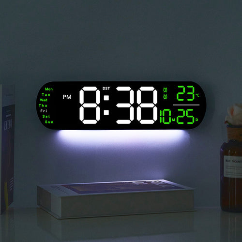 Digital LED alarm clock with large display and temperature display Bowlift