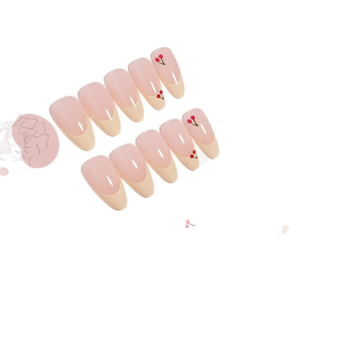 Cherry Blossom Accent Press-On Nails Bowlift