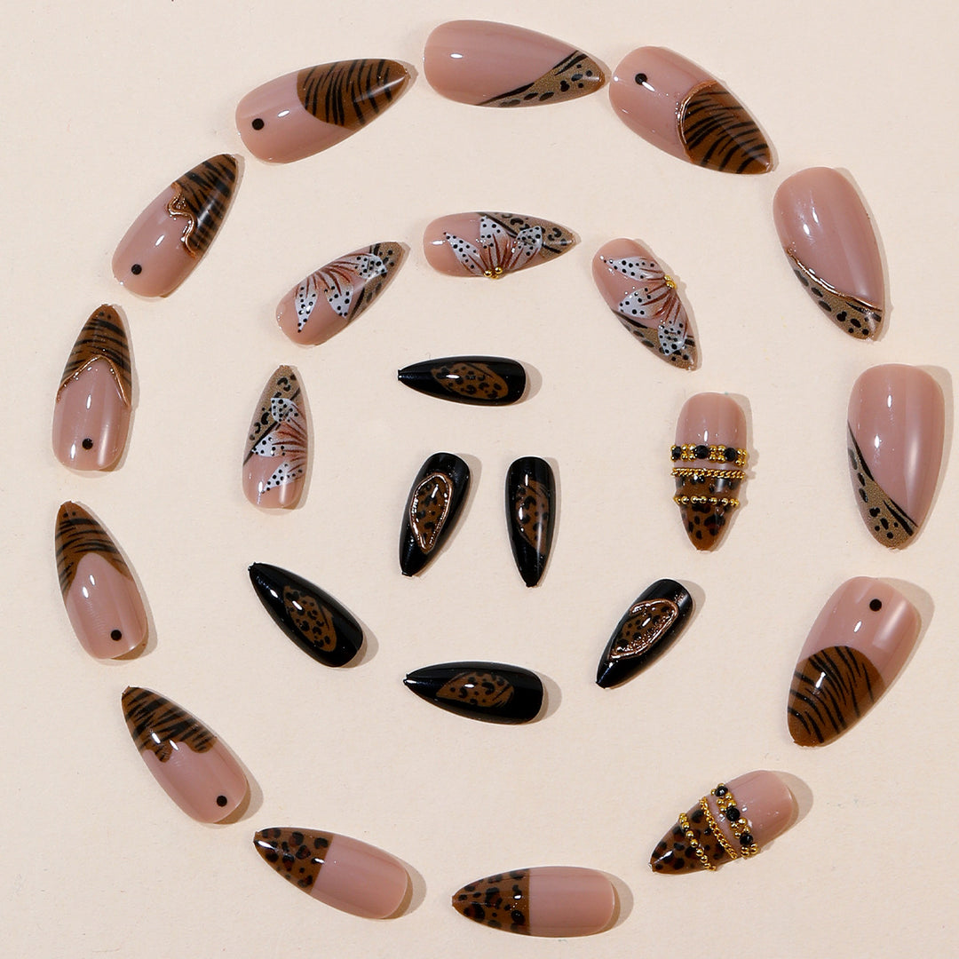 Decorative 3D Stiletto Nail Art Extensions Bowlift