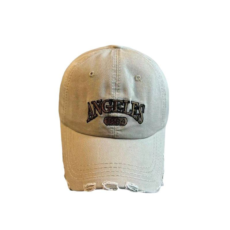 Women's Distressed Vintage-Style Adjustable Baseball Cap Bowlift