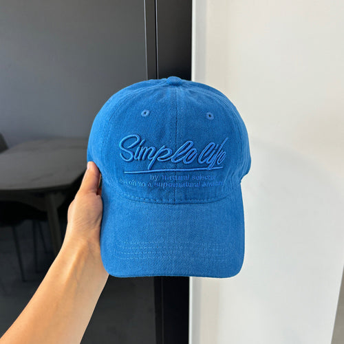 Relaxed Fit Embroidered Denim Cap