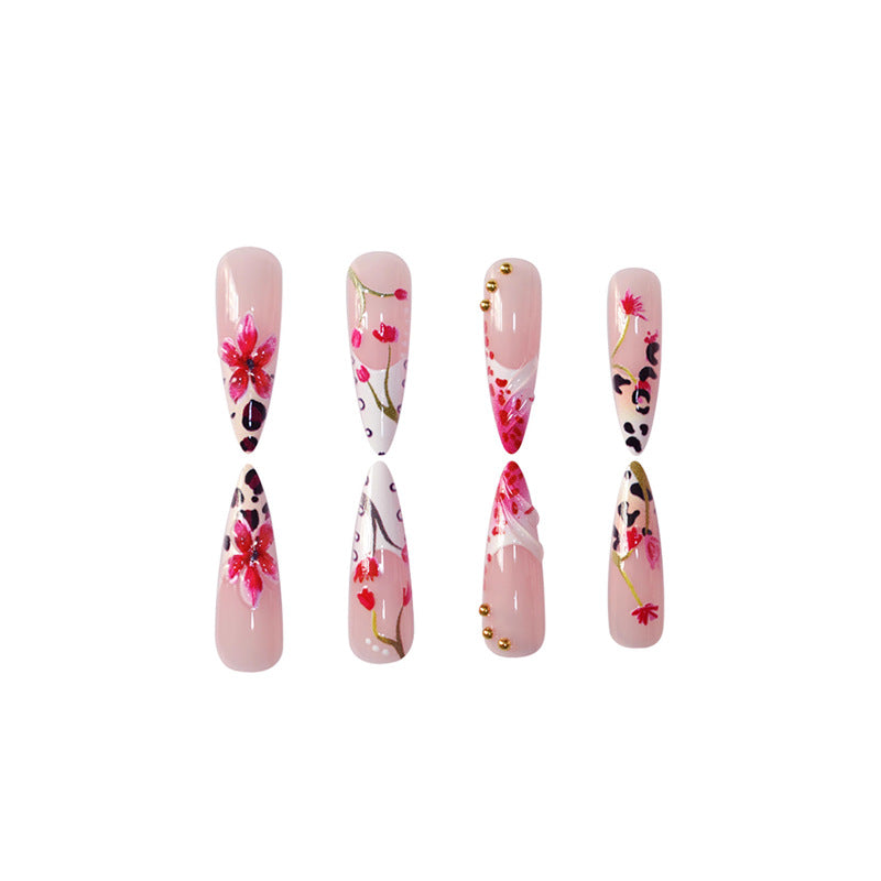 Premium Floral Acrylic Nail Art Set Bowlift