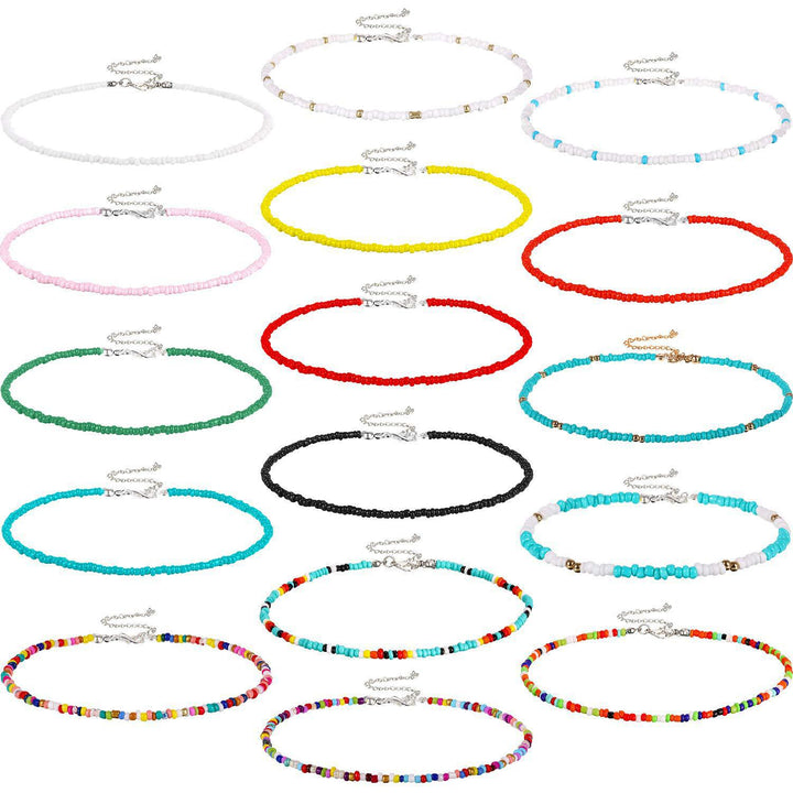 Colorful Beaded Choker Necklace Bowlift