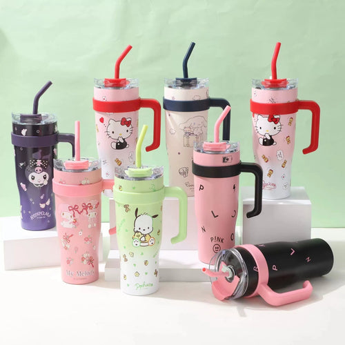 Women's insulated cup with integrated straw Bowlift