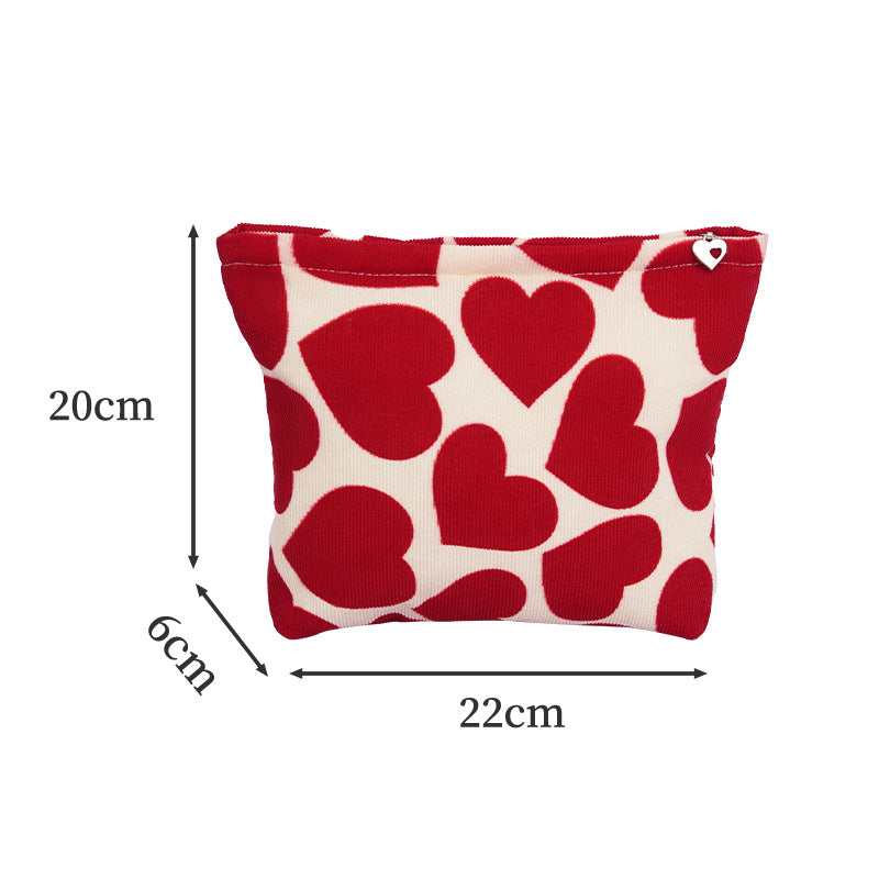Heart Pattern Makeup Pouch Bowlift