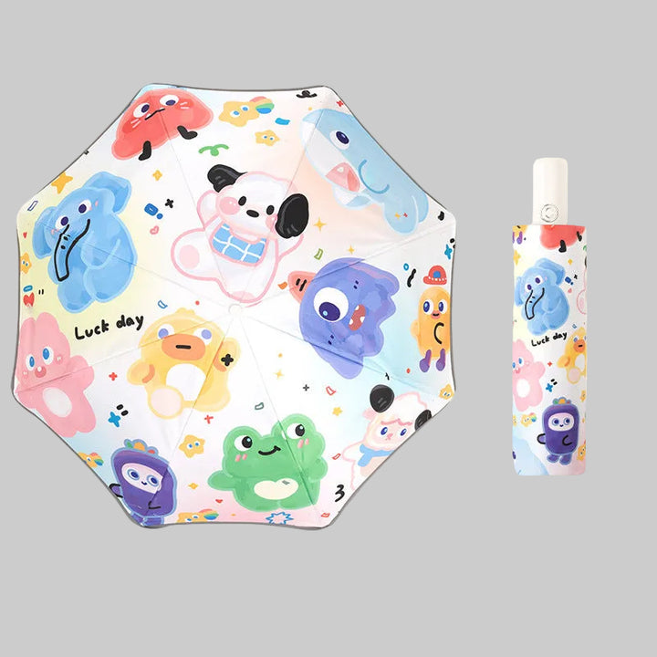 Women's Folding Umbrella with Space Design Bowlift