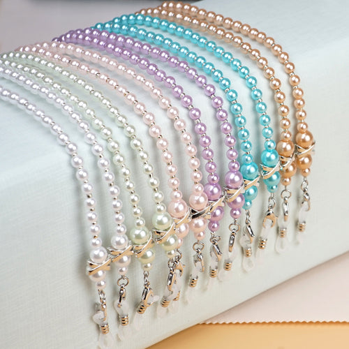 Elegant Faux Pearl Eyewear Chain Bowlift