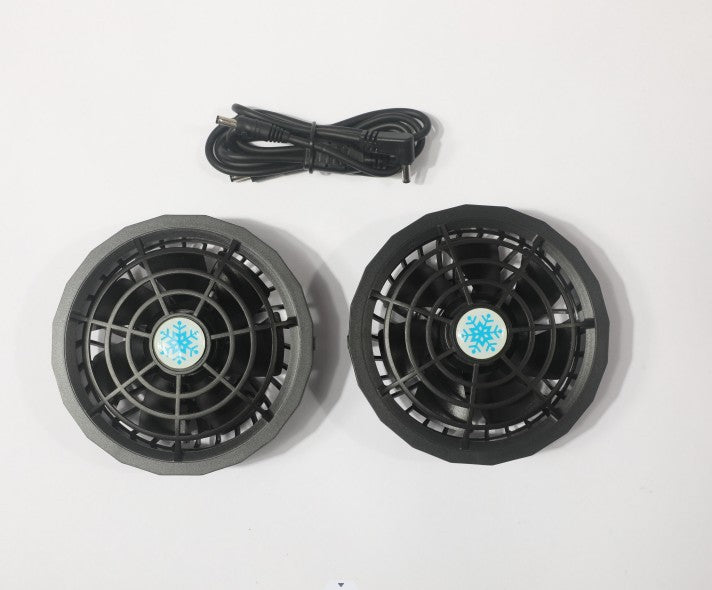 Unisex portable double USB cooling station with integrated power bank and USB charging adapter Bowlift