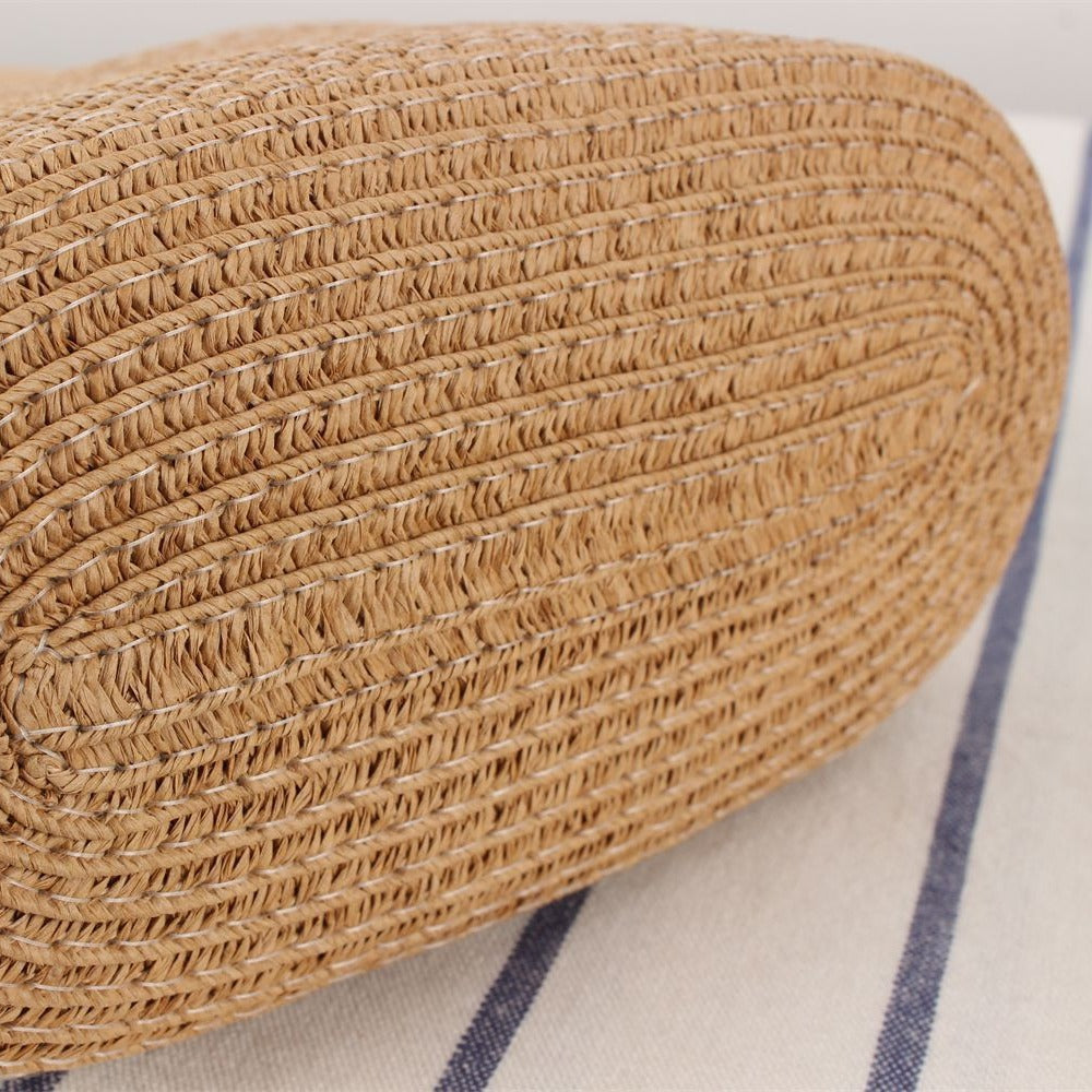 Shoulder bag made of hand-woven natural material with elegant ring closure Bowlift