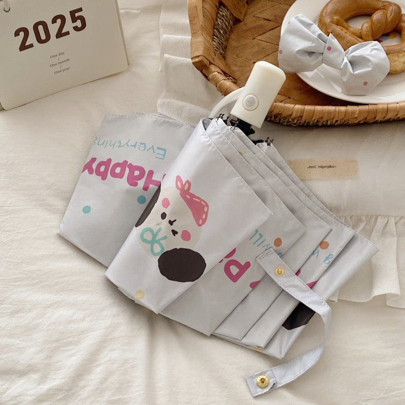 Women's folding umbrella with creative cartoon design Bowlift