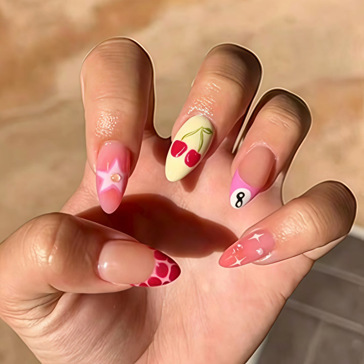 Artistic Fruit-Inspired Press-On Nail Art Bowlift