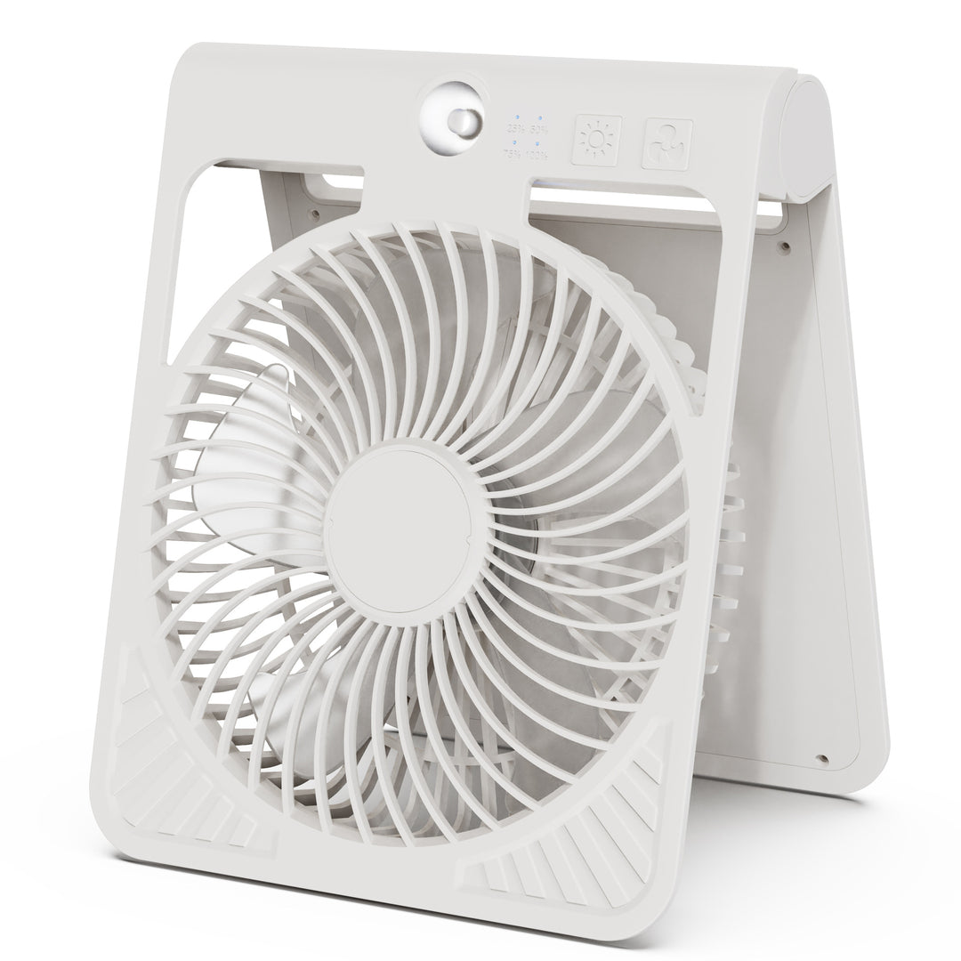 Portable Adjustable LED Desk Fan Bowlift